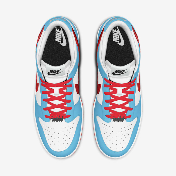 NIKE Dunk Low Unlocked by You Custom Red White Blue Low Cut Casual Men's 7 - Picture 10 of 10